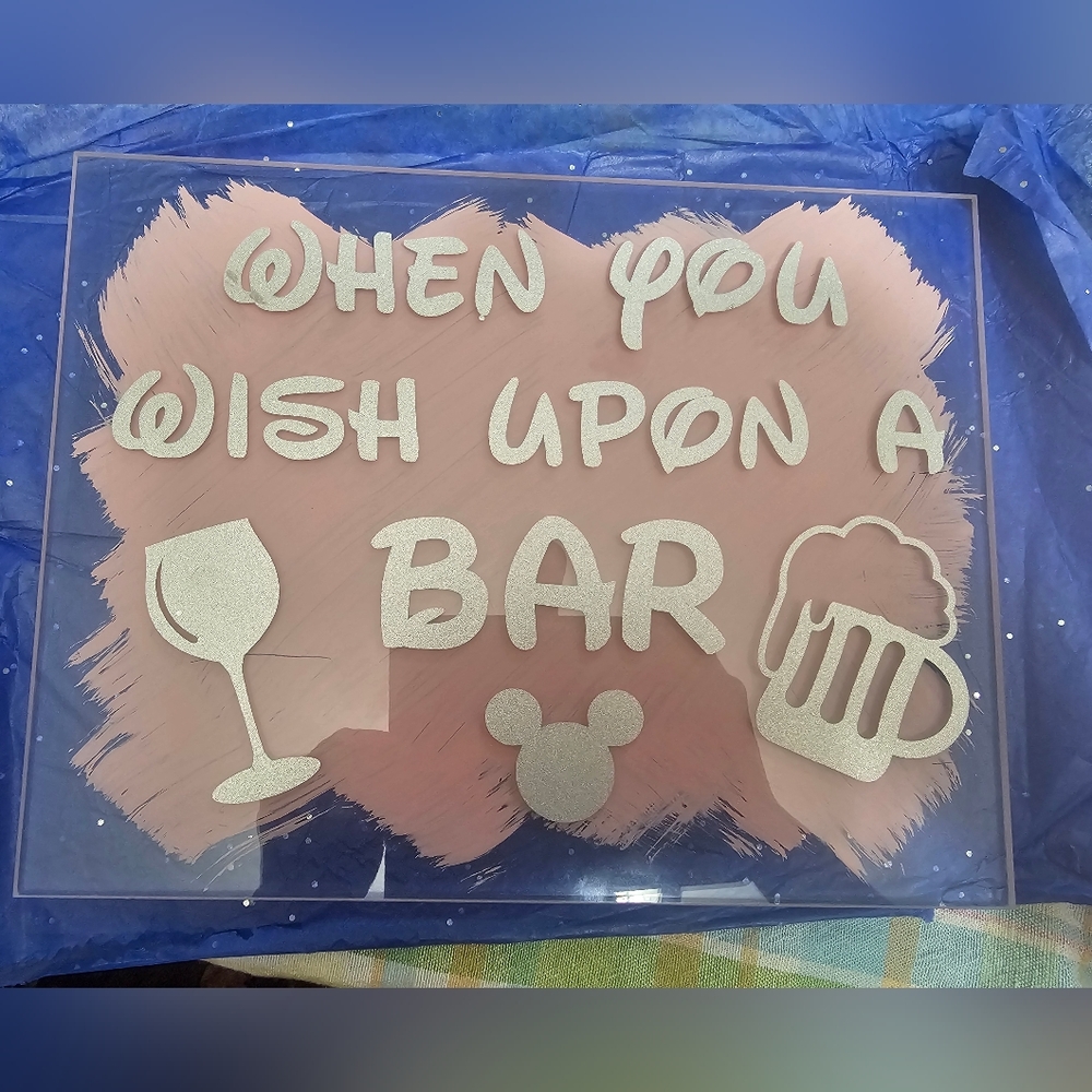 Disney Wedding Sign "When you wish upon a bar"